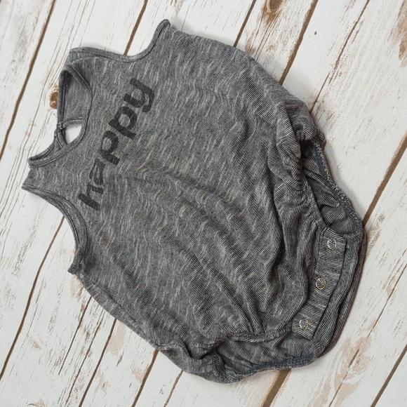 Oh Baby "Happy" Striped Bubble Romper 12-18M - Picture 2 of 5